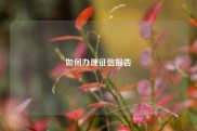 如何办理征信报告